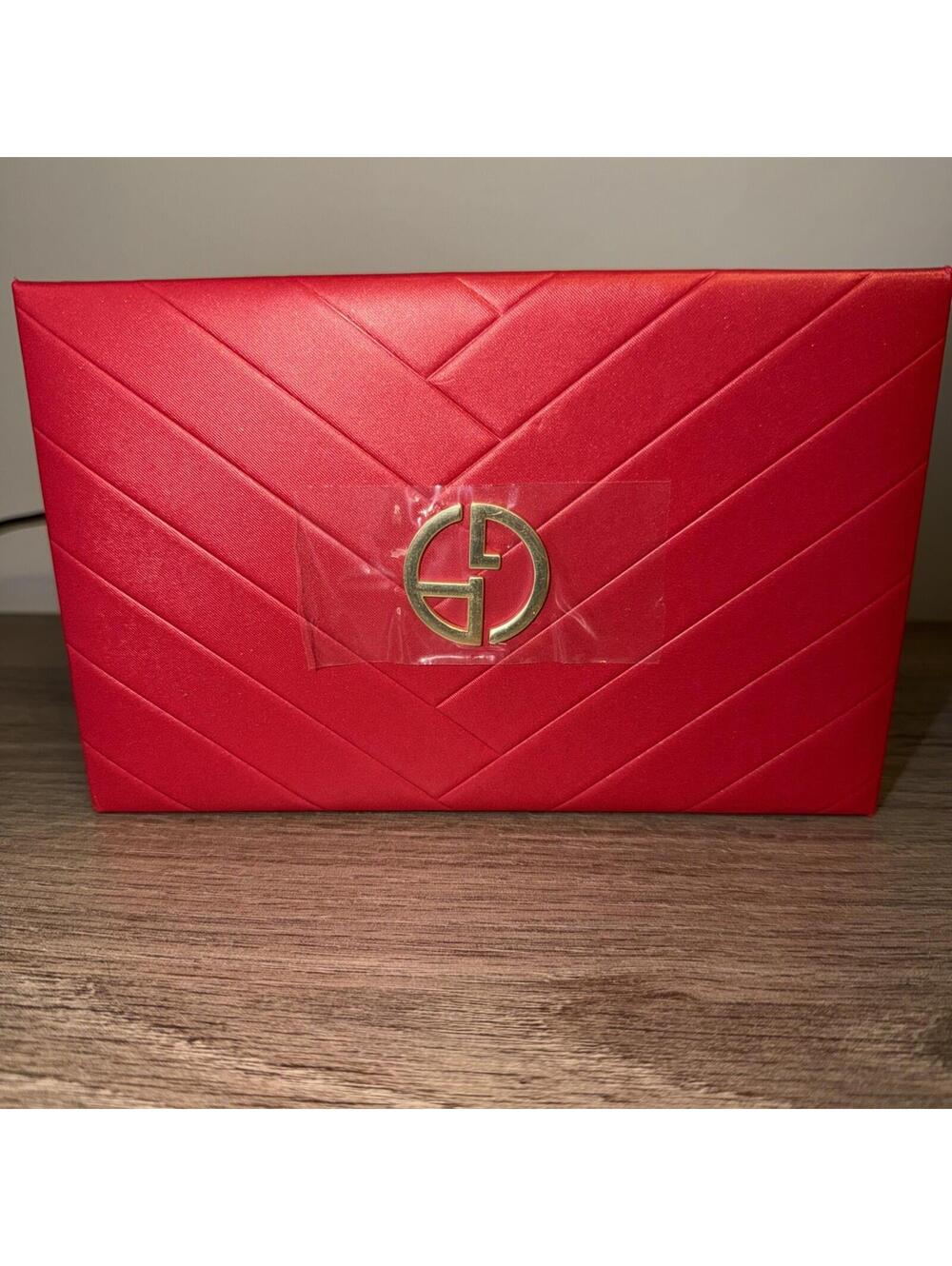 Giorgio Armani LTD Ed Prestige 6pc Makeup Brush Set In Red Case New! MSRP $160